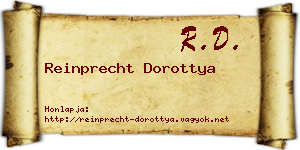Reinprecht Dorottya névjegykártya